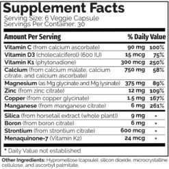 Bone Jour Supplement Facts