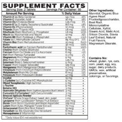 Chewable Kids Mighty-Multi Supplement Facts