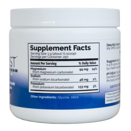 pH Adjust label with supplement facts